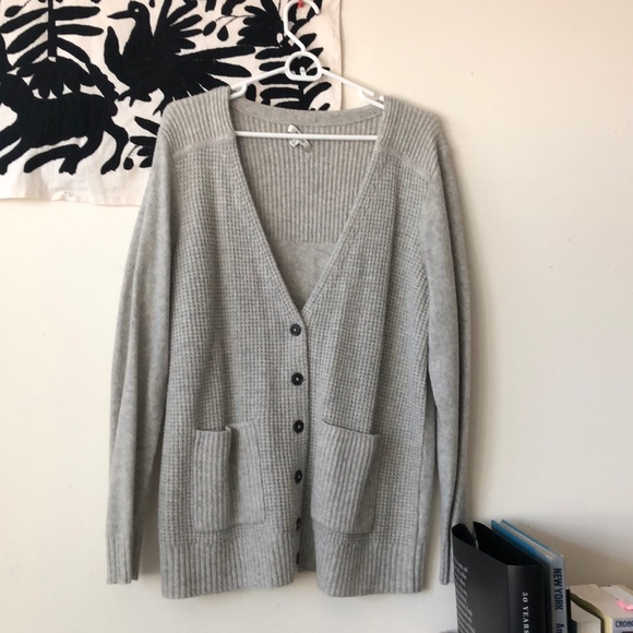 Madewell Sweaters - Madewell waffle stitch grandpa cardigan